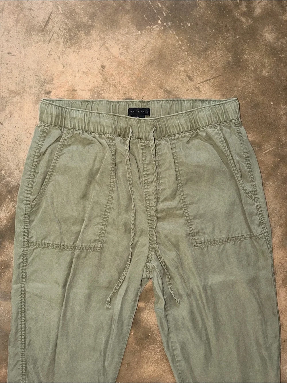 Sanctuary Olive Green Lyocell Jogger Pants Drawstring Utility XL - Picture 2 of 12